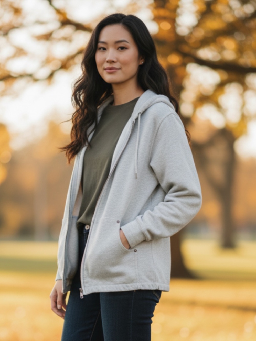 Ralph Lauren Zip Up Hoodie Sweatshirt Sz 1X 16 18 Gray Activewear Casual Comfort